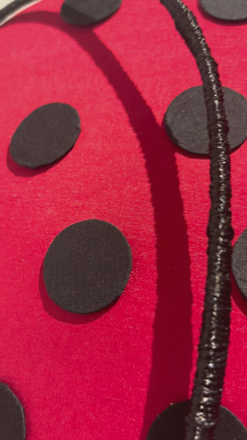 close up of polka dot milinery for secial occasion 